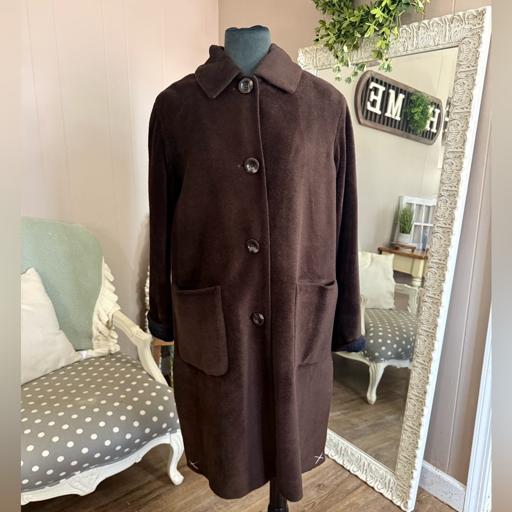 Pendleton • Wool Coat Brown Button Front Japan Li… - image 11